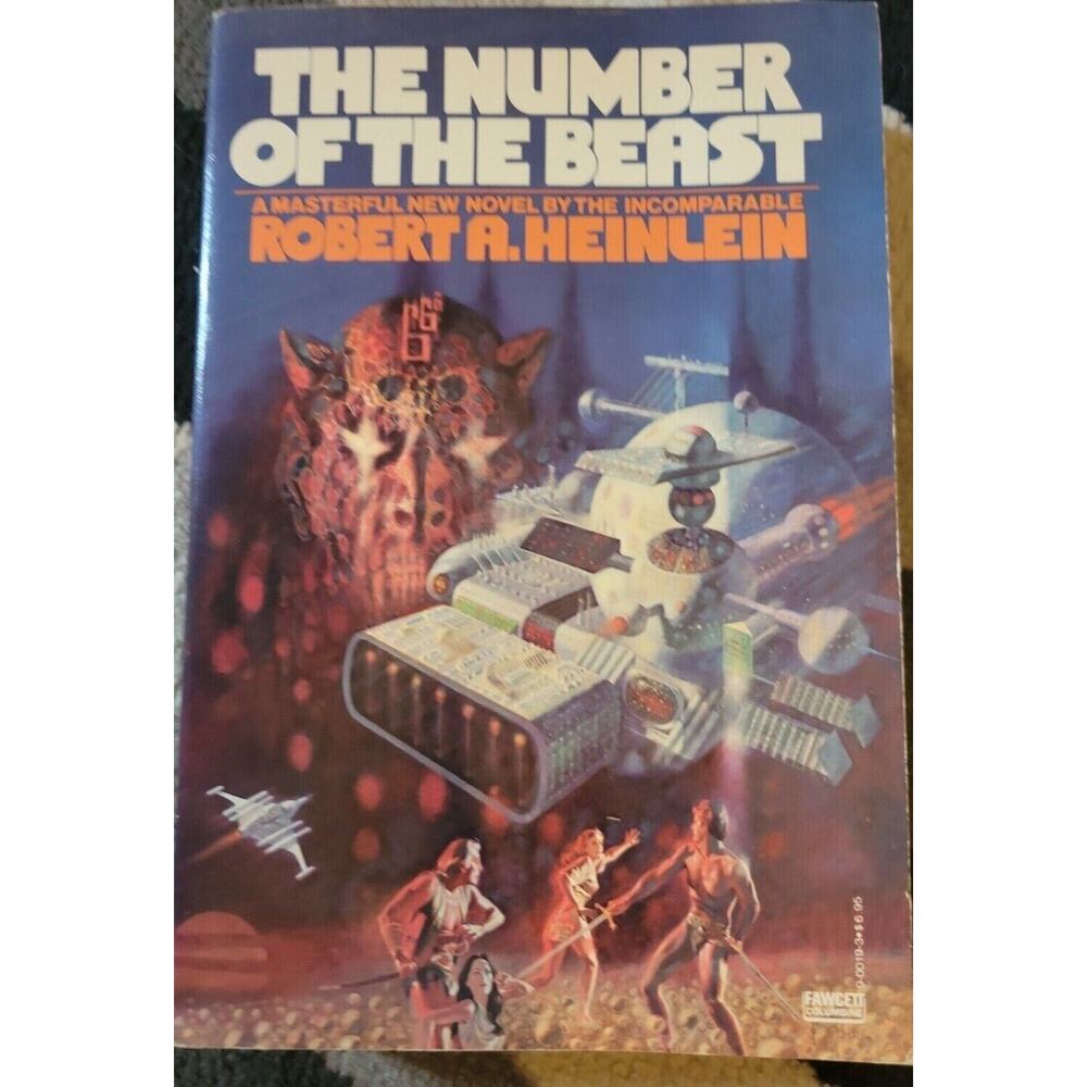 1980 Lg. Softbound "The Number of the Beast" by Robert Heinlein, 1st Fawcett‎